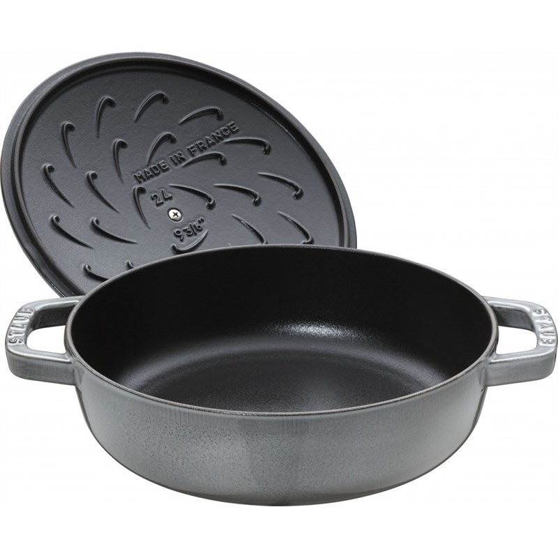 STAUB CHistera soté pánev se samopodlévací poklicí 26 cm/3,25l šedá