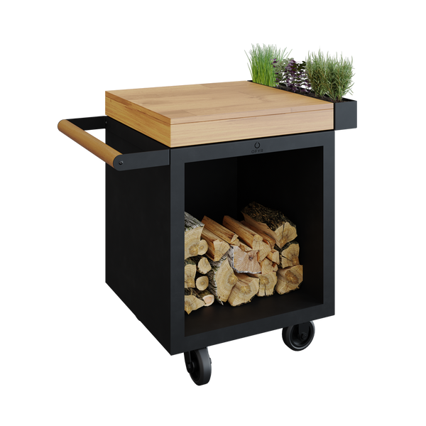 OFYR Mise en Place Table Black 65 PRO Teak Wood