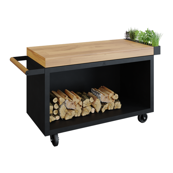 OFYR Mise en Place Table Black 135 PRO Teak Wood