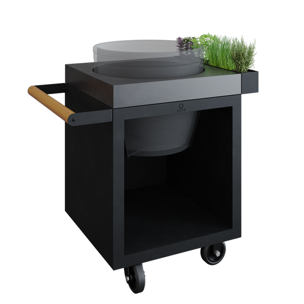 OFYR Kamado Table Black 65 PRO Concrete BGE