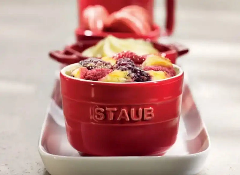 STAUB Mini ramekinky kulaté 9 cm/0,1l 4ks keramika višeň