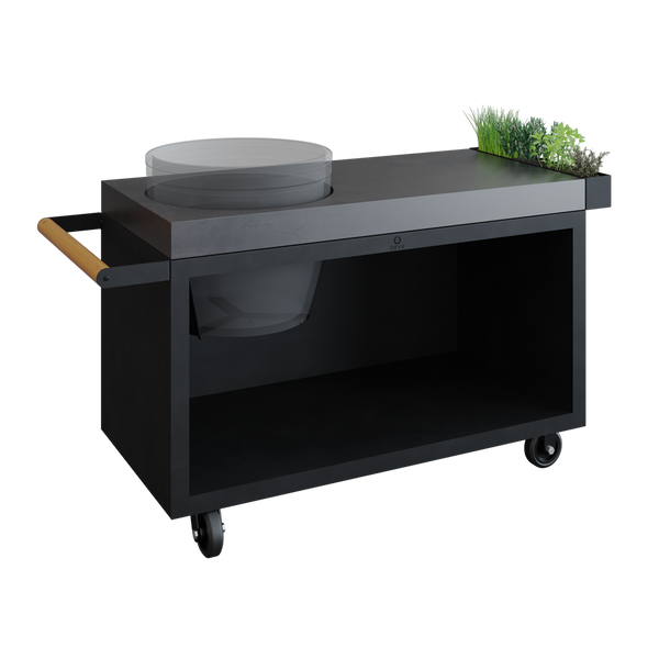 OFYR Kamado Table Black 135 PRO Concrete BGE