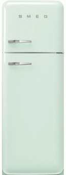 SMEG 50's RS kombinovaná lednice s mrazákem dole 234l/97l otv.levé 196x60 cm pastelově zelená