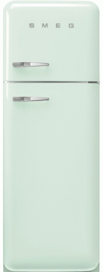 SMEG 50's RS kombinovaná lednice s mrazákem dole 234l/97l otv.levé 196x60 cm pastelově zelená