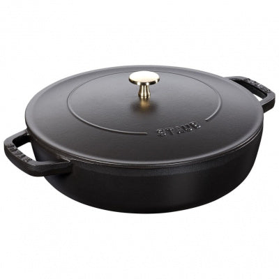 STAUB Braiser hrnec s poklicí 28 cm černý