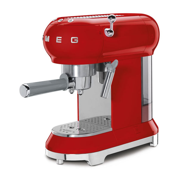 SMEG 50's Retro Style pákový kávovar na Espresso / Cappucino 15 barů 2 cup červený