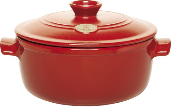 EH FLAME Hrnec kulatý s poklicí 22 cm/2,5l Pepřová (4525)