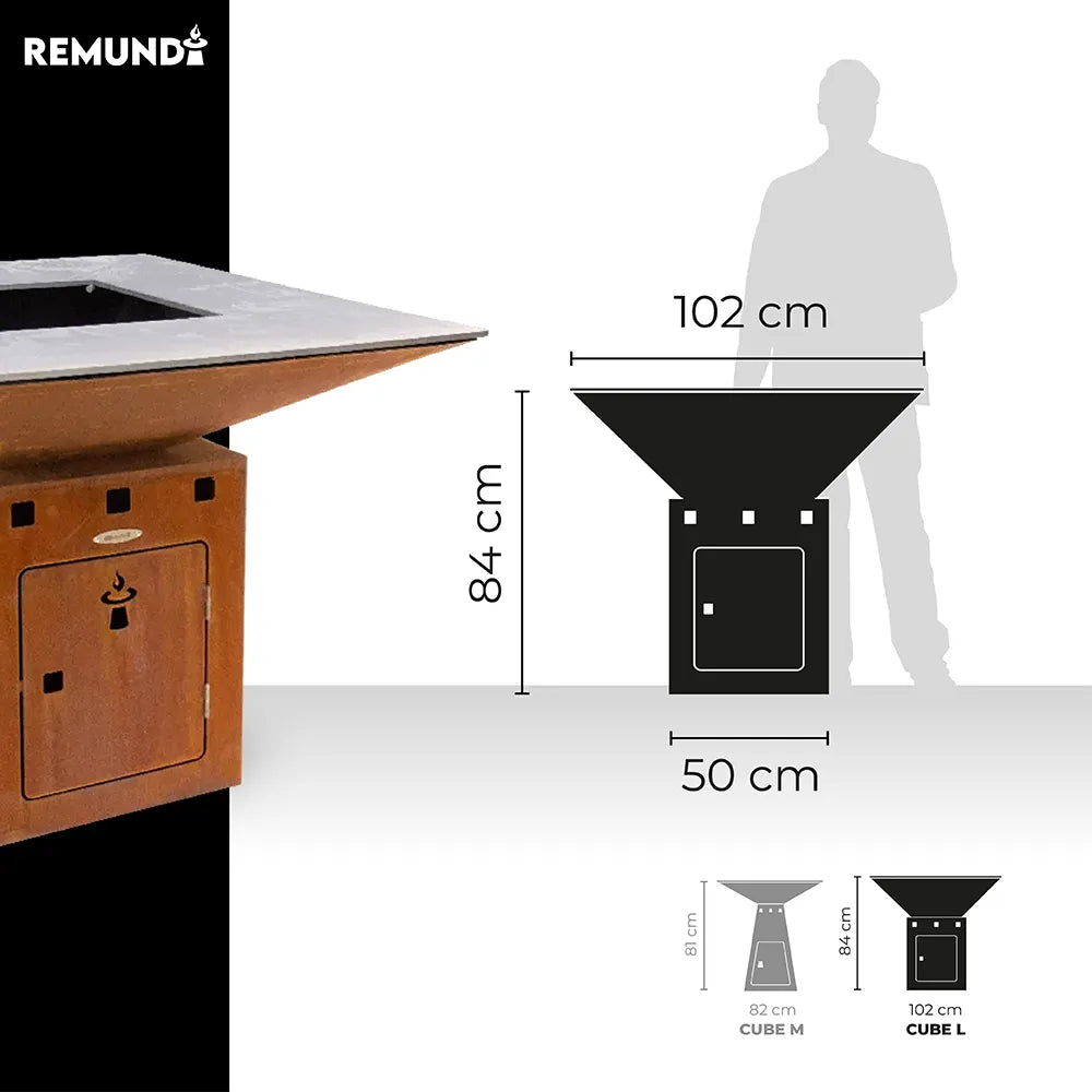 Grilovací ohniště Remundi Cube L Basic – fotografie 7