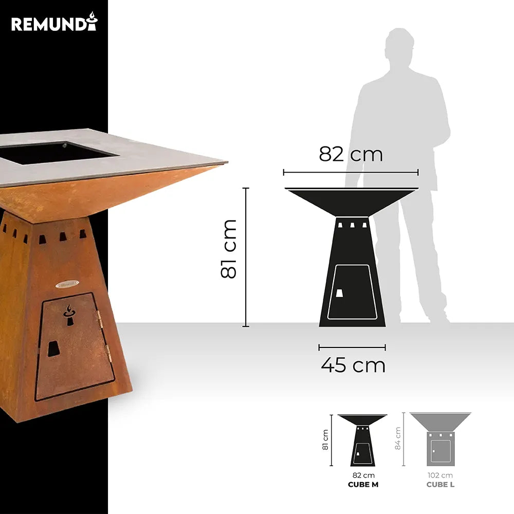 Grilovací ohniště Remundi Cube M Basic – fotografie 4