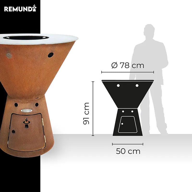 Grilovací ohniště Remundi Zeus 78 Basic – fotografie 4