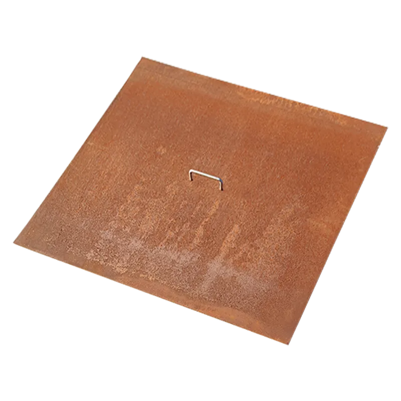 Krycí deska pro Remundi Cube L, rezavá patina – celkový pohled