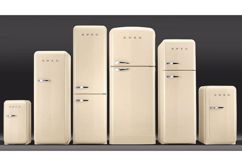 SMEG 50's RS chladnička s mrazícím boxem 244l/26l otv.levé 153x60 cm oranžová