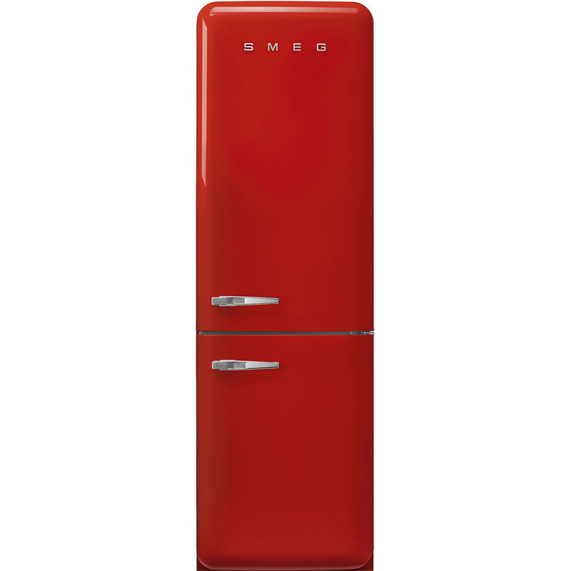 SMEG 50's RS kombinovaná lednice s mrazákem dole 234l/97l otv.pravé 196x60 cm červená