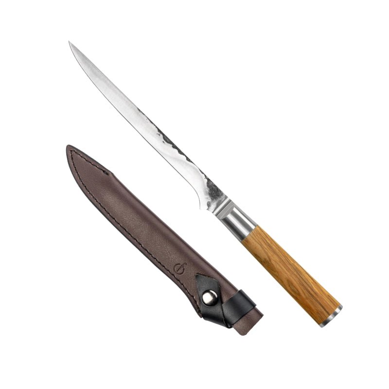 FORGED Olive - filetovací nůž na ryby + kožené pouzdro