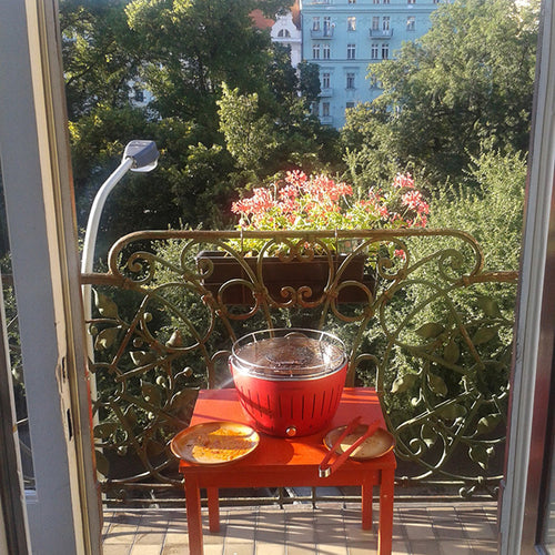 Bezkouřový gril LOTUSGRILL CLASSIC červený