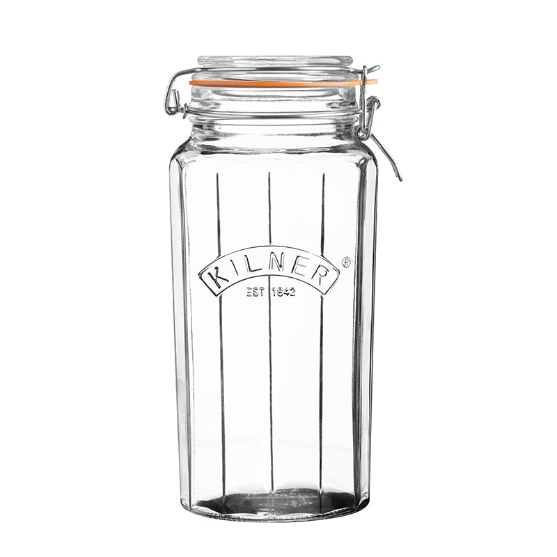 Kilner zavařovací sklenice s klipem  1,8l fasetový design 0025.735
