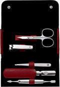 Zwilling Beauty BT Classic INOX manikúra 5 ks červená (nůžky 2v1, štípátko) 97546-003