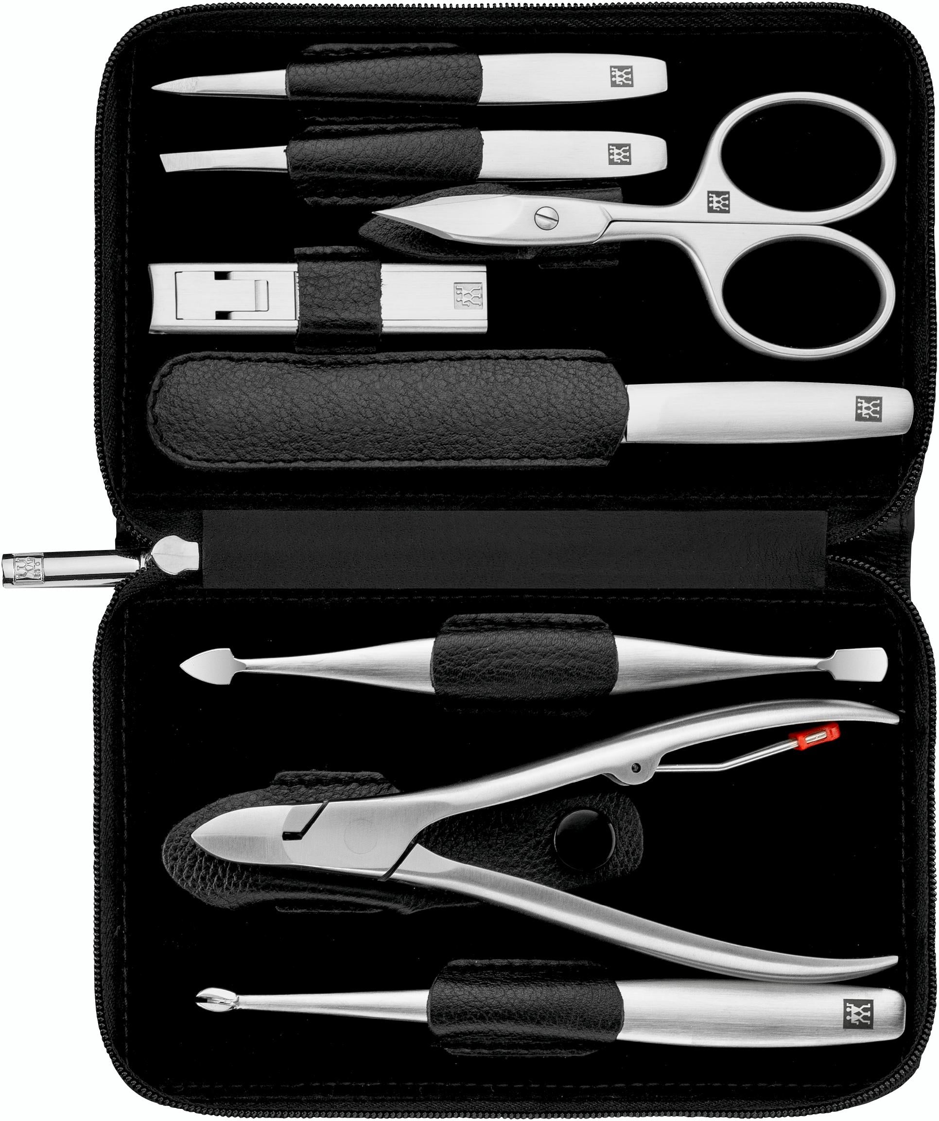 Zwilling Beauty BT Manicure TWINOX manikúra 8 ks kůže Nappa černá 97103-004