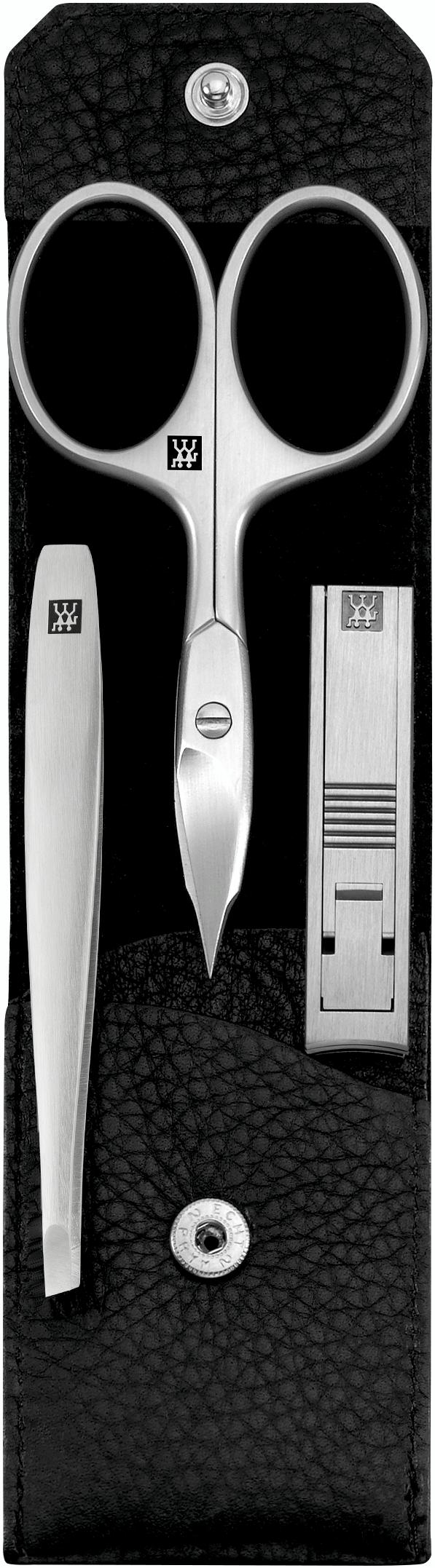 Zwilling Beauty BT TWINOX manikúra 3 ks kůže Yak černá (nůžky, pinz.,štípátko) 98642-004