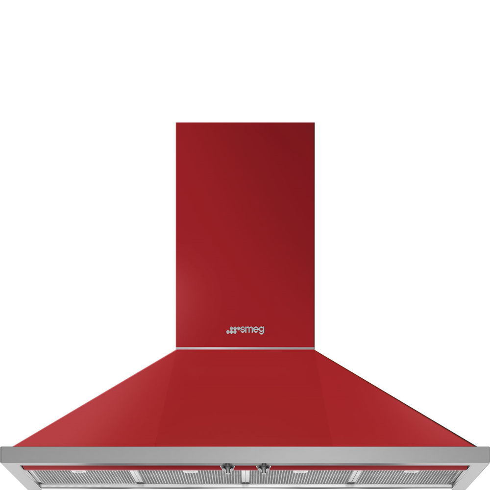 SMEG_MDA SMEG nástěnný odsavač, 120 cm, 4 ocelové tukové filtry, 3 stupně výkonu