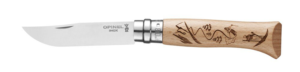 Opinel VRI N°8 Inox Gravure Sport Ski 002188