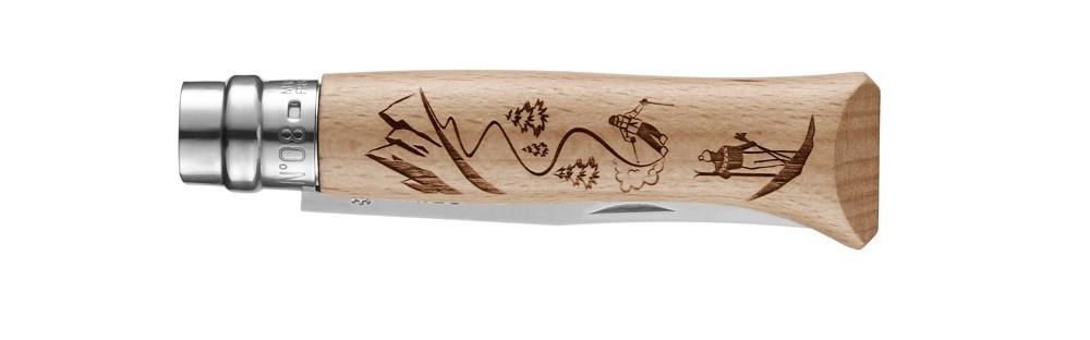 Opinel VRI N°8 Inox Gravure Sport Ski 002188
