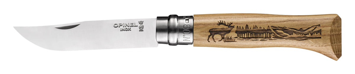 Opinel VRI N°08 Inox Animalia 2019 motiv Dear 002332