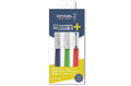 Opinel SET 3ks - modrý krájecí nůž 10cm, zelený zoubkovaný 10cm, oranžová škrabka 002359