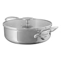 Mauviel M'cook hrnec nízký s poklicí sklo 24 cm úchyt nerez 523075