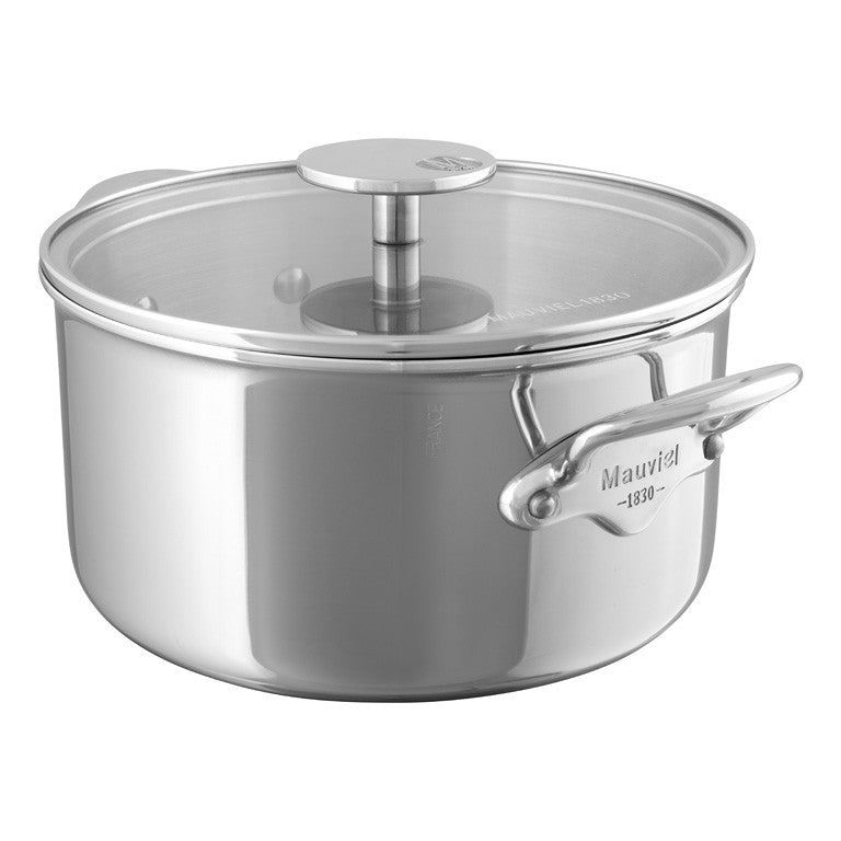 Mauviel M'cook kastrol s poklicí sklo 20 cm úchyt nerez 523171