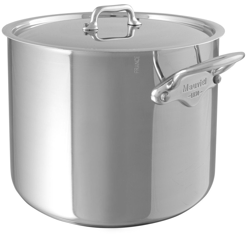 Mauviel M'cook Hrnec vysoký s poklicí 24 cm úchyt nerez  523225