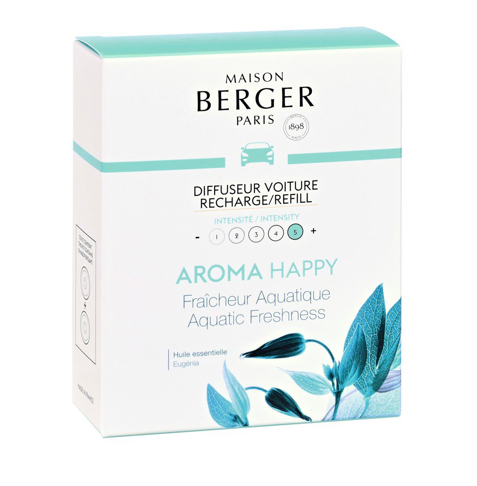 Maison Berger Paris CAR Aroma 2 náhr. náplně Aquatic Fresheness / Svěžest vody 6419