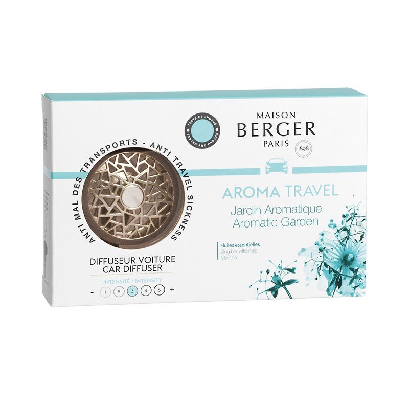 Maison Berger Paris CAR difuzér do auta Aroma s náplní Travel/Aromatická zahrada matný 6589