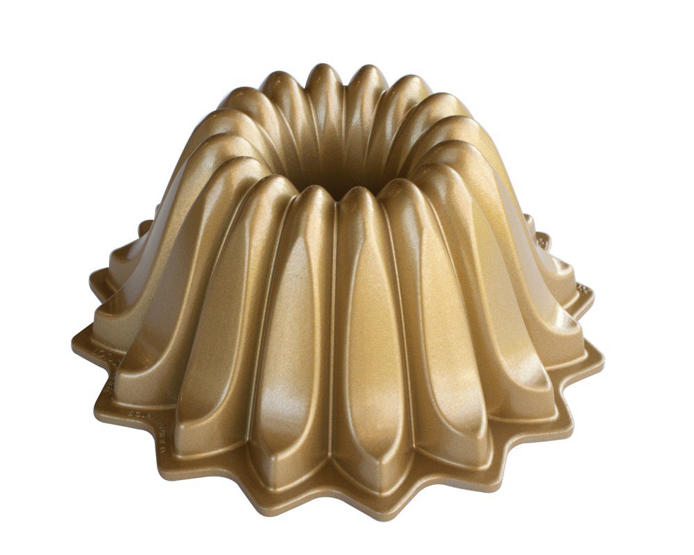 Nordic Ware Forma na bábovku Lotus 5 cup zlatá 84177