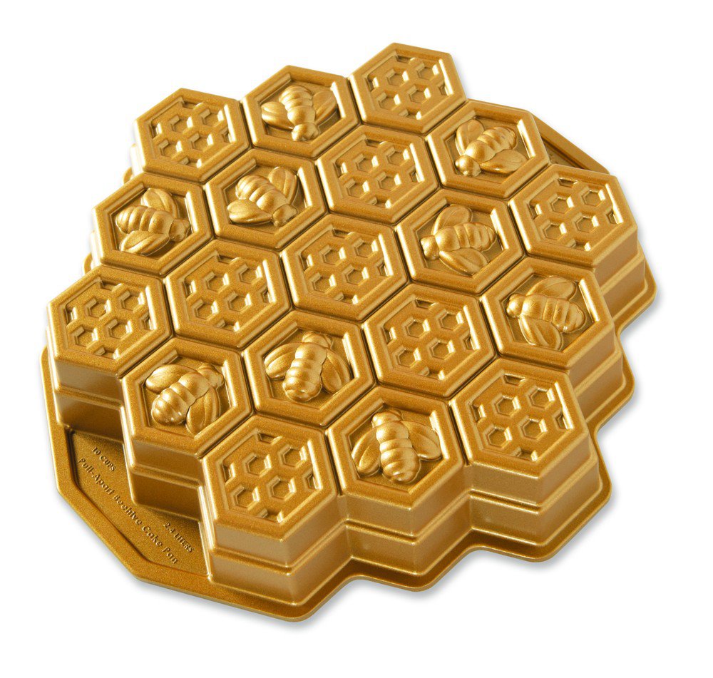 Nordic Ware Forma včelí plástev 10 cup zlatá 85477