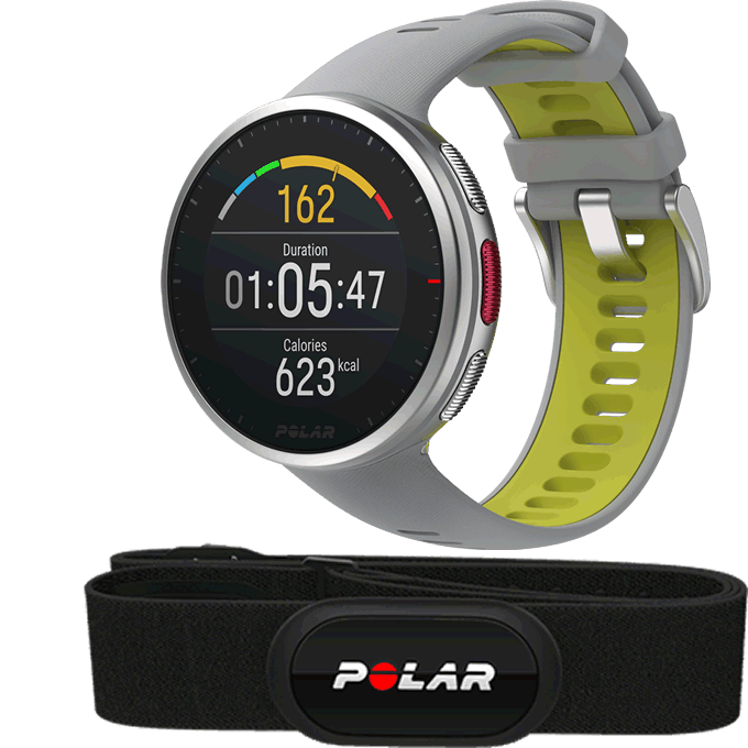 Polar VANTAGE V2 sporttester HR šedý vel. S-L 90083650