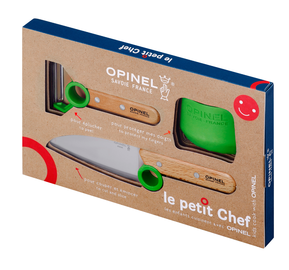 Opinel Le Petit Chef set dětský kuchařský zelený 003113