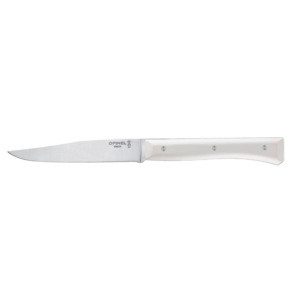 Opinel Facette, stolní nůž, bílý, hladká čepel, 4ks 002499