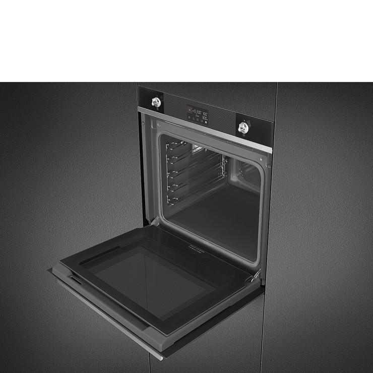 SMEG_MDA SMEG trouba, 60 cm, pyrolýza, EvoScreen LCD-Display02, 10 funkcí, objem 68 l, šedá SOP6102TG