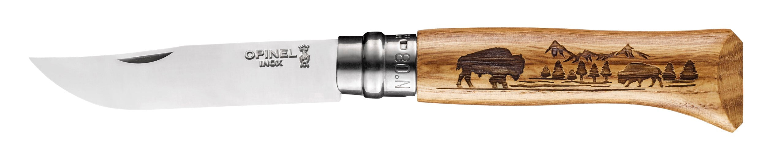 Opinel VRI N°08 Inox Animalia 2023  motiv bizon 002629