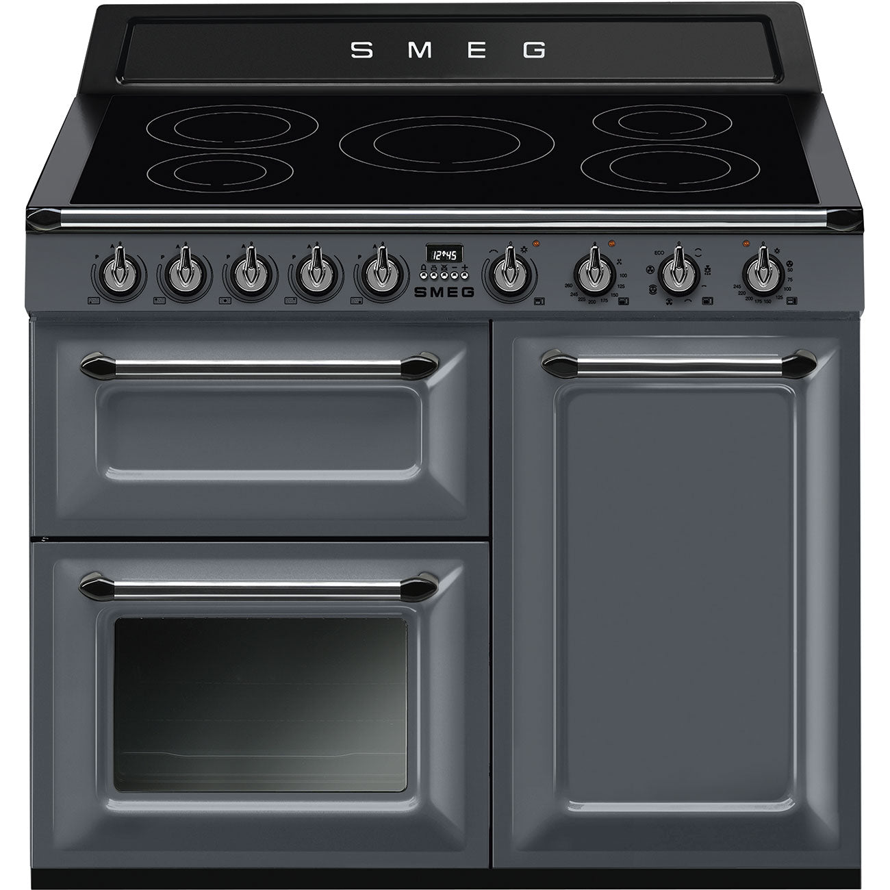SMEG_MDA SMEG varné centrum TR103I, 100 x 60 cm, indukční varná deska, 3 trouby, objem 61 l