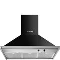 SMEG_MDA SMEG nástěnný odsavač, 90 cm, 2 LED-světla, 3 ocelové tukové filtry, 3 stupně výkonu