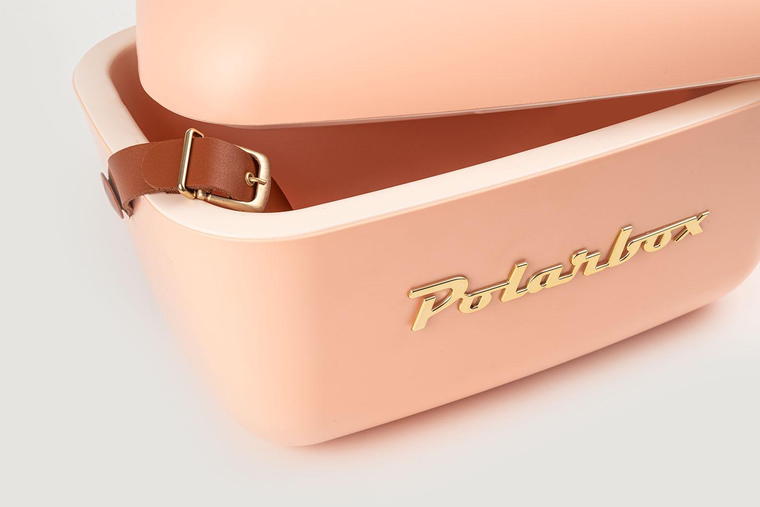 Polarbox Classic Chladící box 20l starorůžová, zlatý nápis PLB20/CORAL/GOLD