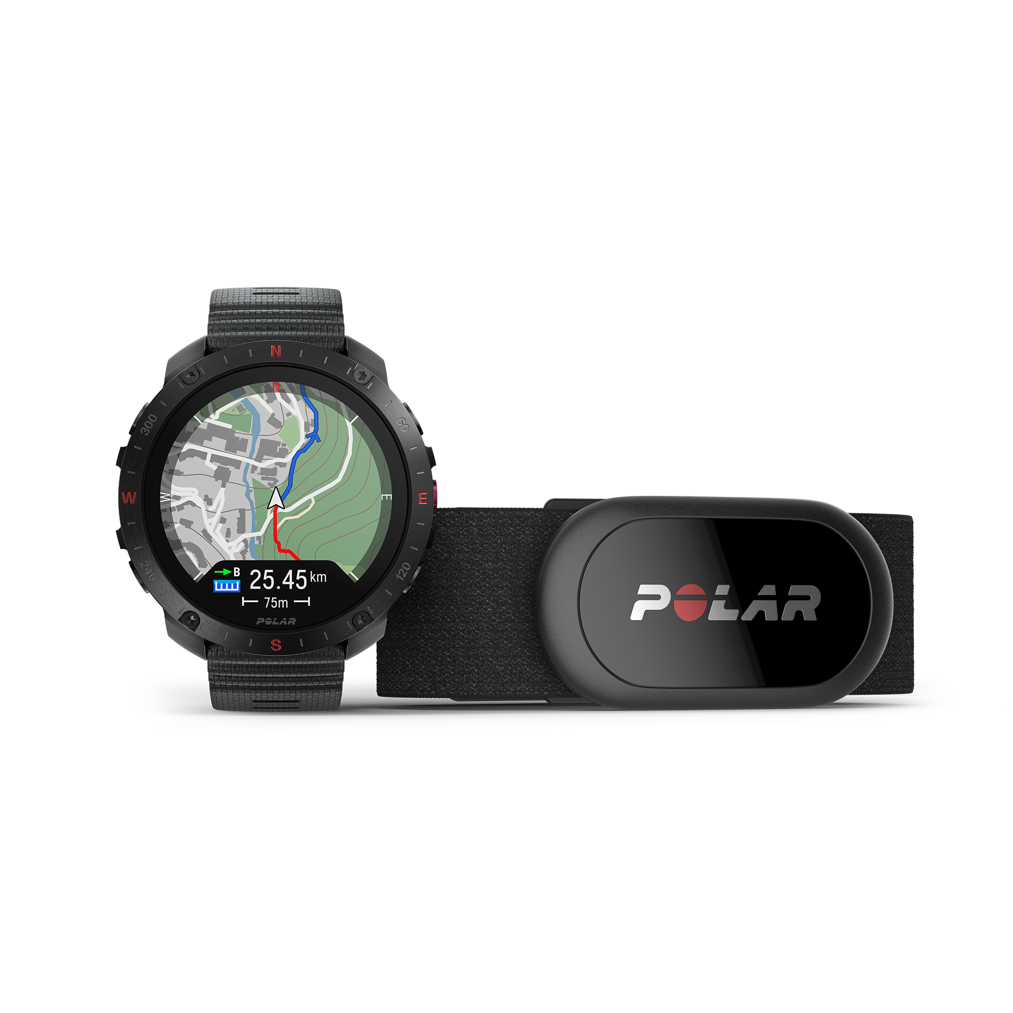 Polar Grit X2 Pro HR sporttester vel. S-L černá 900110286