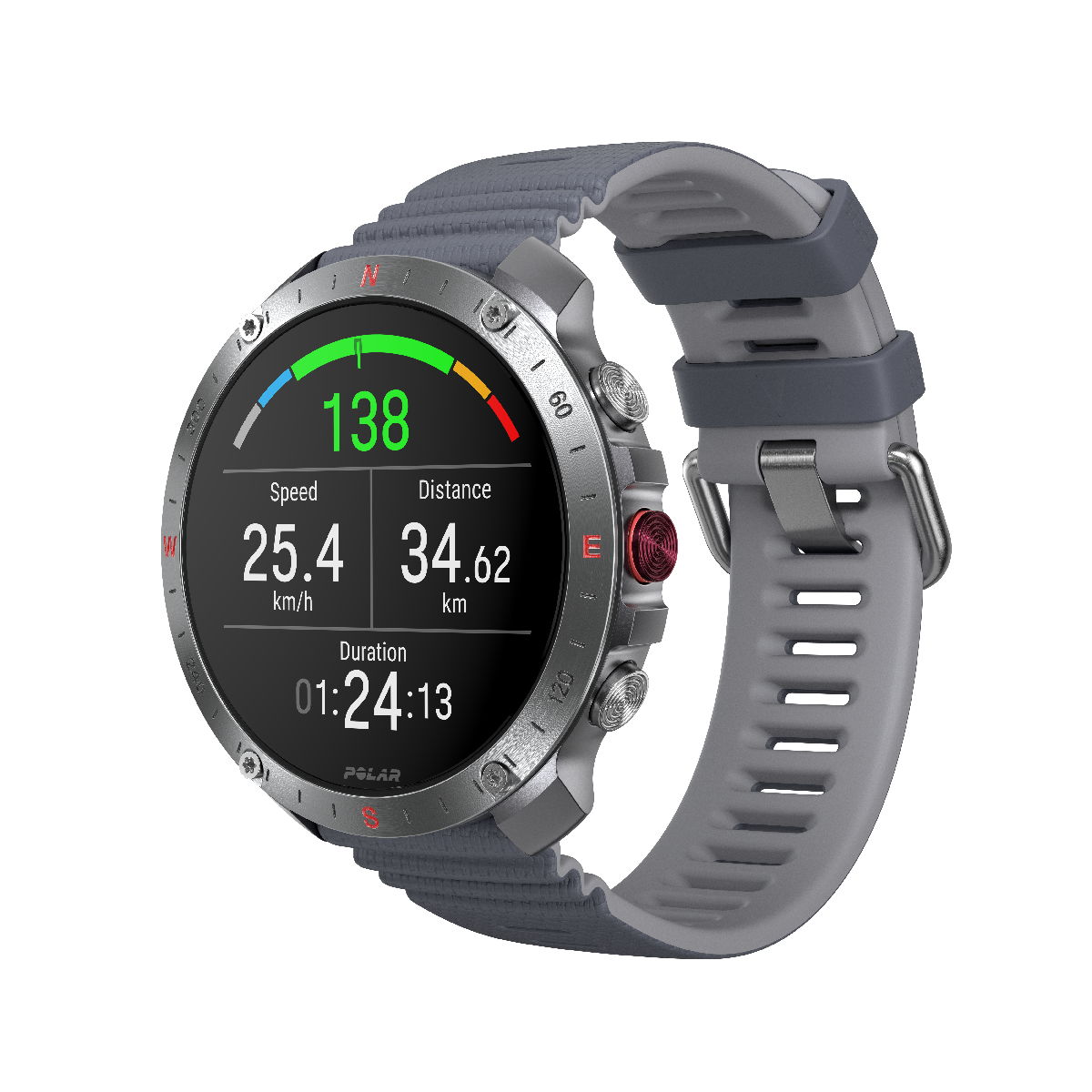Polar Grit X2 Pro sporttester S-L šedá 900110287
