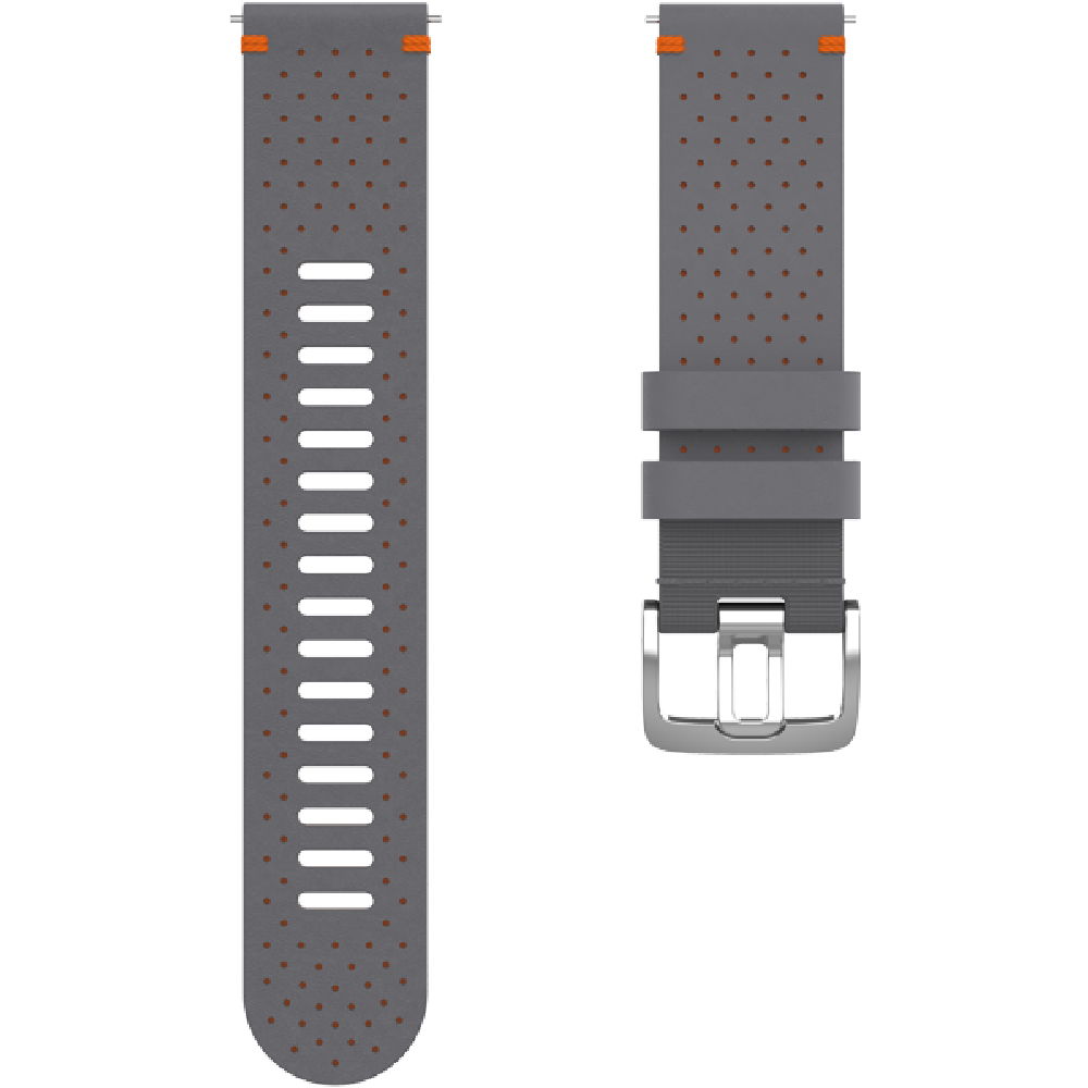Polar řemínek 22 mm perforovaná kůže M/L šedá 910101219