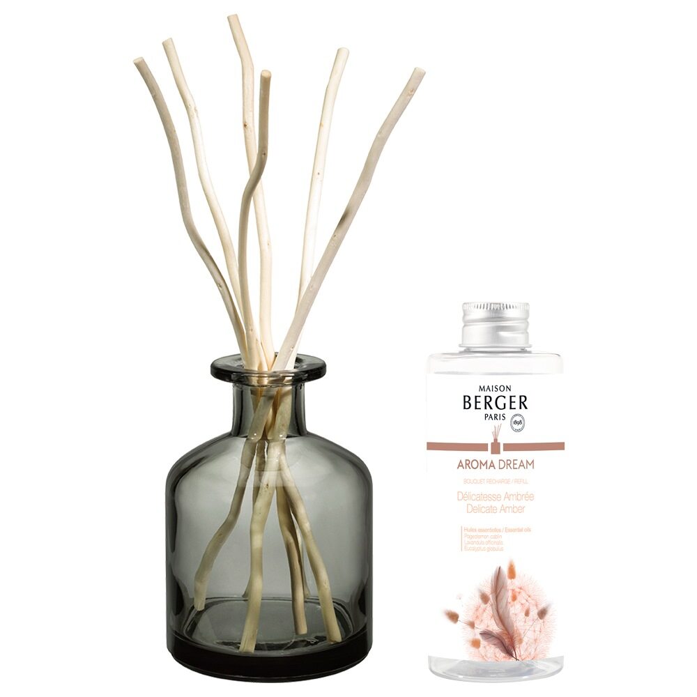 Maison Berger Paris Aroma Deram difuzér s náplní Delicate Amber/Jemná ambra 0,18l šedý 7719