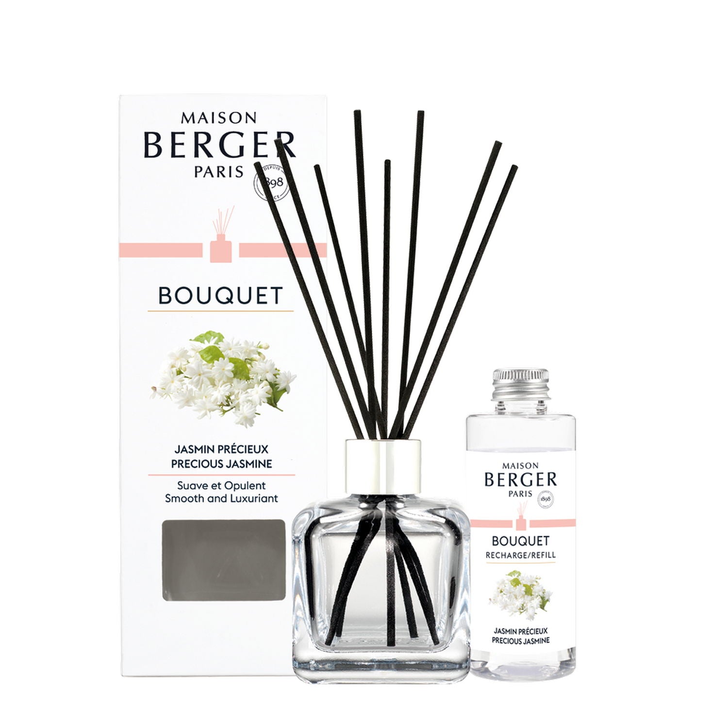 Maison Berger Paris Precious Jasmine/Vzácný Jasmín difuzér s náplní kostka 0,1l 7748