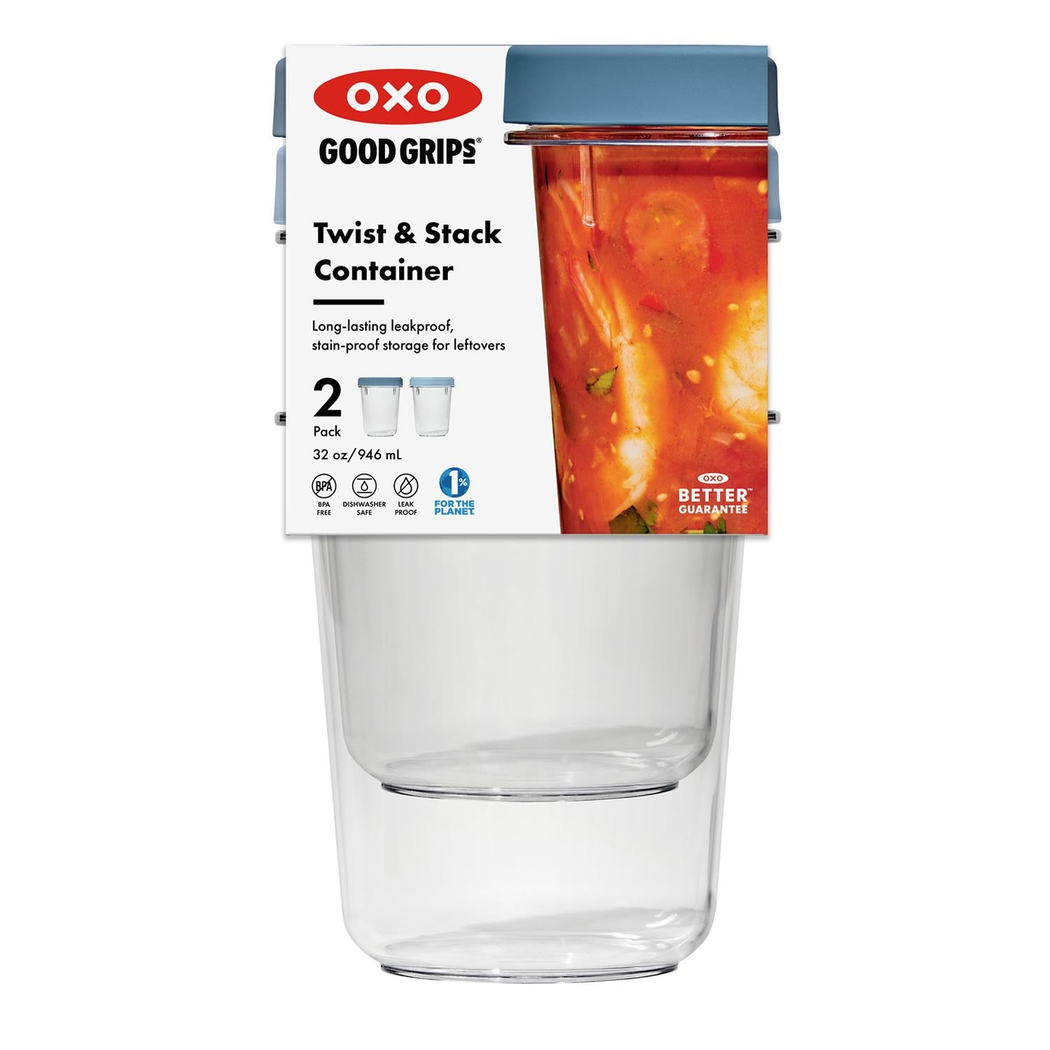 OXO šrouvovací stohovatelné nádoby na potraviny 942 ml 2 ks 11393600