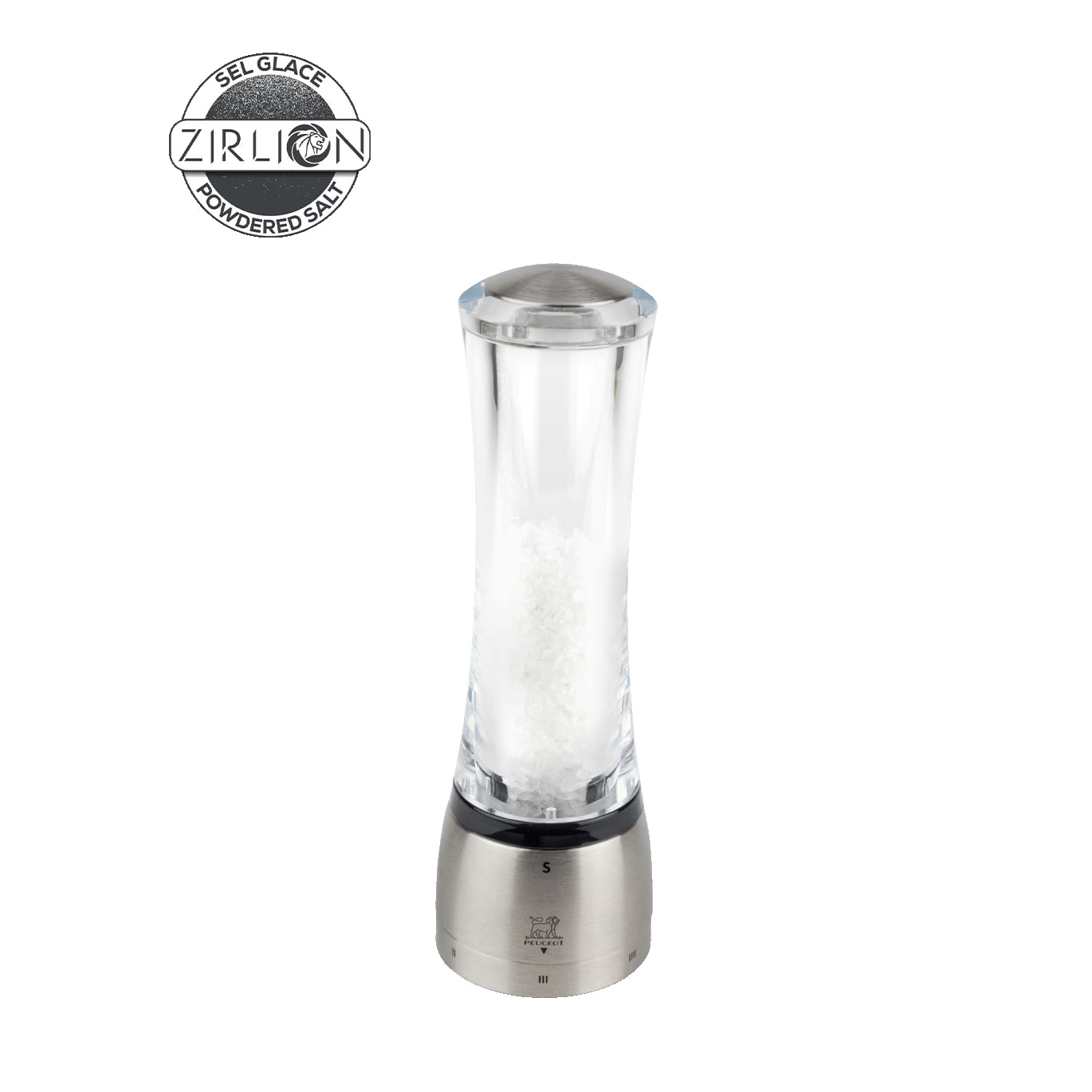 Peugeot DAMAN U´SELECT mlýnek na sůl, ZIRLION 21 cm akryl/nerez 2545800